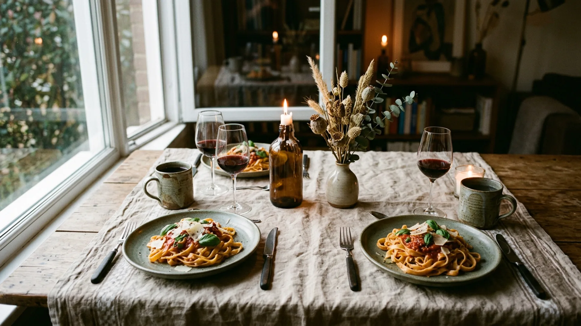 Kilnward stoneware on a set dinner table